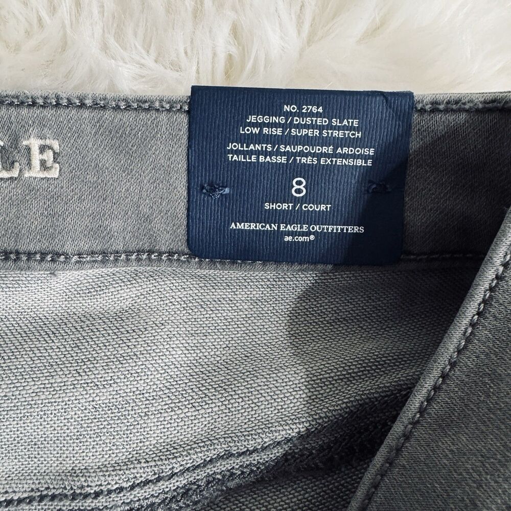 American Eagle Jegging Jeans 8 Short 29x26.5 Gray Super Stretch Denim Womens NOS - Picture 8 of 13